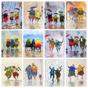 BILIBILI | DIY Painting By Numbers Old Man Figure Picture Canvas By Numbers Modern Hand Painted Oil Painting for Home