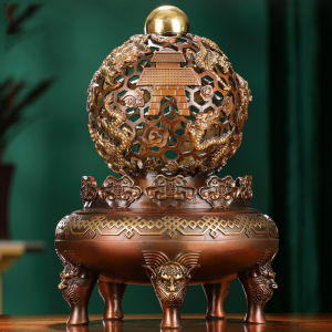 YOUYANTANG | Dragon Auspicious Hand-painted Bronze Ding Ornament