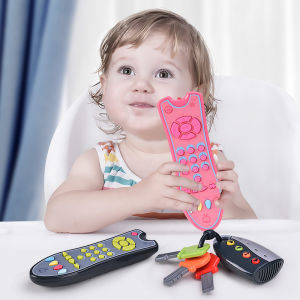 Baby Remote Control Toys - English Simulation Music TV Remote Control Phone Toy For Kids Early Learning Musical Birthday Gifts Music Songs Interactive Toy
