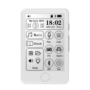 [For Korea] XIAOQIAODZ MP3 Player TF Card Bluetooth Electronic Book E Ink Music Player E-Book Reader Voice Recorder Radio Car