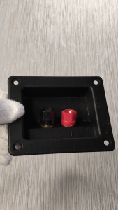 3.75" X 3" SPEAKER TERMINAL SQUARE 2 PIN FOR SPEAKER BOX