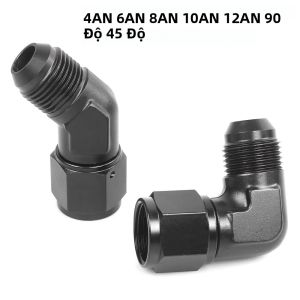 Phụ Kiện Đồng Thau Khớp Nối Chuyển Dầu Nhiên Liệu Khớp Xoay Nối Nối AN4 AN6 AN8 AN10 AN12 45/90 Độ Đầu Đực Sang Đầu Cái Dùng Cho Ô Tô