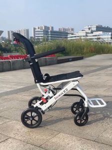 Zivievs Foldable Mobility Walker & Rollator with Adjustable Handles Large Wheels and Lightweight Design – Ideal for Seniors and Mobility Assistance Hybrid with Wheelchair Features