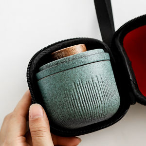 Portable Mini Tea Set 1 Pot 2 Cups Filter