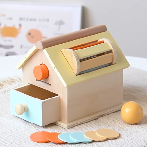 Montessori Wooden Toys Early Education Toys for Baby Toddlers 18 Month Baby Learning - Multifunctional House