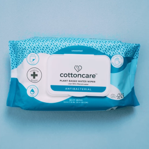Cottoncare™ Antibacterial Plant-Based Disinfecting Baby Water Wipes 100% Biodegradable Unscented Central