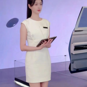 ชุดเดรสผู้หญิงทรงเอเอวสูง ทรงเข้ารูป แขนกุด คอตั้ง ทรงเอ ทรงเข้ารูป แฟชั่น ฤดูร้อน 2025 ชุดงานปาร์ตี้ ชุดทำงาน ชุดเดรสผู้หญิง