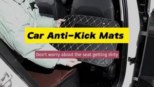 PU Leather Car Anti Kick Mats Car Seat Back Protector Cover Childrens Rear Seat Dirt Mat Storage Bag Car Interior Accessories
