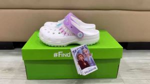 Giày sục crocs chuẩn xịn chống hôi chân nhựa tế bào êm mềm dẻo bền đi mưa lội nước đi biển trẻ em hình bông tuyết siêu xinh siêu bền