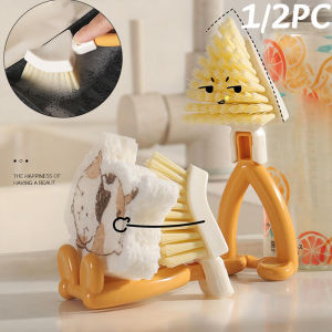 1/2PC Foldable Gap Cleaning Brush Multifunctional No Dead Angle Stove Brush Short Handl Kitchen Washing Brush Pans Scrubber