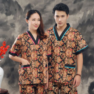 FANTINE Clothes High-End Pure Cotton Khan Steam Clothes European Club VIP Clothes Plus Size Mens and Womens Beauty Massage Bathrobe CM13