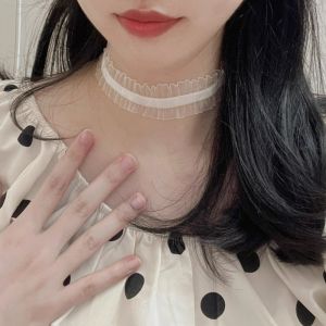 New Short Lace Choker Nekclace for Women Girl Black White Color Fashion Romantic Necklace Gift Party Jewelry Accessories Gifts