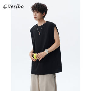VESIBO | Solid Color Deconstructed Sport Vest Mens
