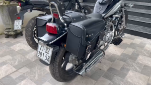 Cặp túi da treo hông xe Suzuki GZ150A mẫu 32cm rộng 15cm