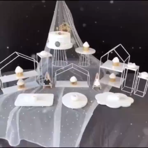 13 Pcs white multi-layer cake stands Dessert stands buffet set Snack tray decoration suitable for home/restaurant/party/wedding etc.