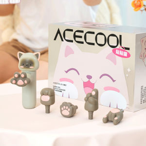 Acecool cartoon sticker cat fascia gunmultifunctional muscle relaxation massager cat paw fascia neck mask massage kitten claw for girls birthday gift