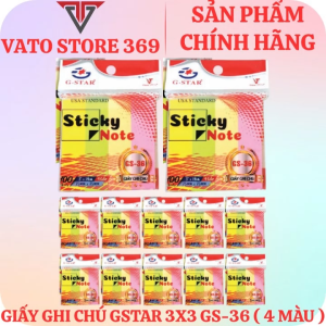Giấy note ghi chú GSTAR GS-36 bốn màu 3x3 75mm x 75mm 100 tờ
