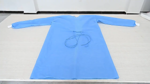 SMS Crosspoint Isolation Gown 4PCS Medical Gown Suit Blue Disposable Protective Non-Woven Long Sleeves Laboratory Medical Gown Suit