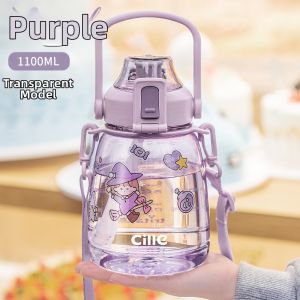 CILLE | Sports Water Bottle with Straw for Women Girls Students