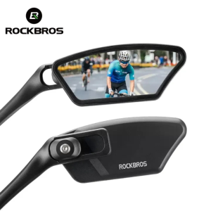 ROCKBROS Xe Đạp gương chiếu hậu 360 ° có thể điều chỉnh xoay tay lái xe đạp Gương Widen Ống Kính Thép Không Gỉ Mtb xe đạp đường trường gương chiếu hậu Phụ kiện đi xe