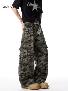 QOTRIOCK | American Street Casual Camo Cargo Loose Pants