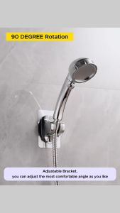 Self-Adhesive (Non Drill) ABS SHOWER HEAD HOLDER Adjustable Bathroom Accessories SILVER Q880/BLACK Q879/GUN GREY Q892