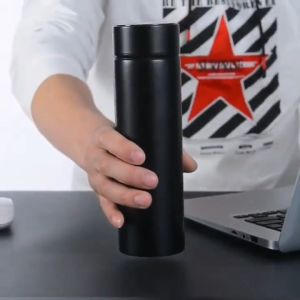Bình giữ nhiệt thông minh hiển thị nhiệt độ nước bằng cảm ứng dung tích 500ml - Bình nước giữ nhiệt có đo nhiệt độ tự động - Bình giữ nhiệt nóng lạnh - Bình đựng nước văn phòng hàng ngày