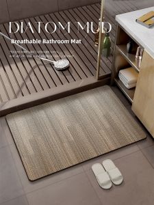 Silica Diatomite Bathroom Mat Water Absorption Non-slip Dirt-resistant