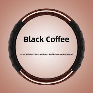 Leather Steering Wheel Cover for Large Truck Bus Coach Car All Seasons Universal Fit PU Leather Surface Car Interior Accessories