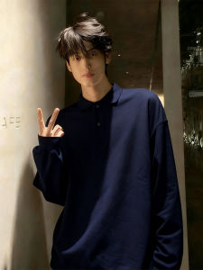 Áo Thun Polo Nam Cổ Bẻ Tay Dài Thường Ngày Mùa Thu Thường Ngày Áo Thun Dài Tay Dáng Rộng Thoải Mái Thoáng Khí