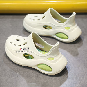 Mens Summer Outdoor Sports Sandals Anti-Slip Deodorant Full Coverage Slip-On Beach Shoes Comfortable EVA Material Thick Sole