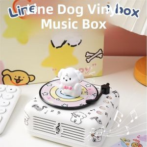Creative Birthday Gift Female Cute Music Box Line Dog Bluetooth Speaker Mothers Day Gift Girls Heart Customizable Practical DIY