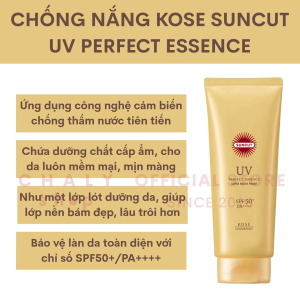 Tinh chất chống nắng siêu chống nước Kose Suncut UV Perfect Essence Super Water Proof 110g Nhật