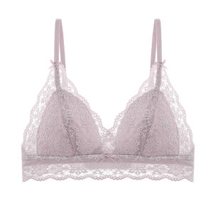 MiiOW | เสื้อชั้นในลูกไม้เนื้อบางสำหรับผู้หญิง MiiOW Cat Lady เสื้อชั้นในแบบเกาะอกไม่มีตะเข็บ ดูดซับหน้าอกเล็ก ป้องกันการหย่อนคล้อย ดีไซน์หลังเซ็กซี่