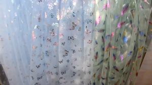 Glitter Heart Printed Tulle Dress Fabric Diy Craft Soft Mesh Wedding Party Decoration Sewing Fabric