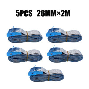 5Pcs 2M Tension Rope Tie Down Strap Strong Ratchet Belt Car Luggage Bag Cargo Lashing Strap Zinc Alloy Zinc Nylon 5 Color