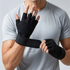 Half-Finger Weight Lifting Gym Gloves Breathable Non-Slip Palms Workout Gloves for Pull-upsFitnessExerciseTrainingCycling