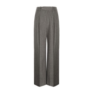 Elegant Vintage Gentleman Wool Stripe Trousers