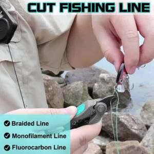 Fishing Line Cutters with Retractable Tether and Stainless Steel Blades Cut Braid Mono and Fluoro Lines Clean and Smooth