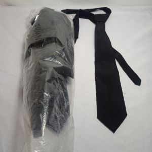 Dasi Hitam Perekat Panjang Bahan Halus