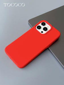 Tooco Liquid Silicone Phone Case for New 17/16ProMax Pure Color Large Hole Simple Design Mobile Phone Protective Cover