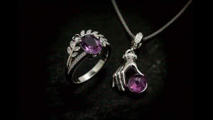 Elegant Purple Crystal Ring & Pendant Set – Perfect for Everyday Wear