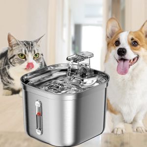 Cat Water Dispenser All-Stainless Steel Pet Supplies Automatic Circulation Filter Smart Pet Water Dispenser Silent Pump Cats and Dogs
