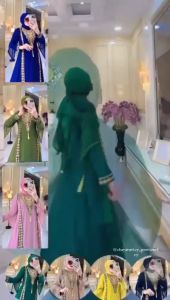 Gamis Abaya Arab Jersey Mix Ceruty Size M L XL XXL Terbaru