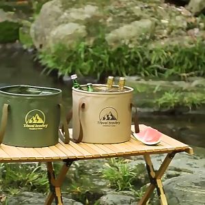 ถังน้ำแคมป์ปิ้งพับได้ ถังพับภายนอก ถังน้ำแข็ง กระเป๋าแคมป์ปิ้ง ถังน้ำพับได้ ถังเก็บน้ํา 5L/10L/20L อุปกรณ์แคมป์ปิ้