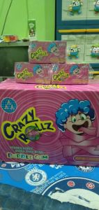 Permen Warung Anak Rasa karet Crazy Rollz 30pcs
