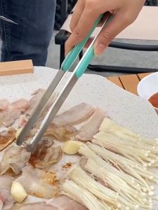 Marino ถุง ล้างหมอง ที่คีบปิ่งย่างสไตล์เกาหลี ที่คีบบาร์บีคิว คีบน้ำแข็ง No.Y1080