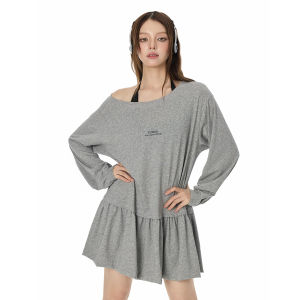 Turn Signal | Fashion Casual Large Round Neck Spring Dress