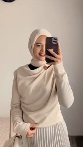 Top Blouse Atasan Knit Jumbo Wanita Korean Viral