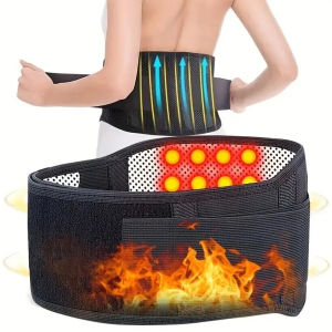 1PCS Magnetic Heated Back Brace Belt - Self Heating Lumbar Support for Pain Relief Breathable Waist Support Belt for Men & Wome